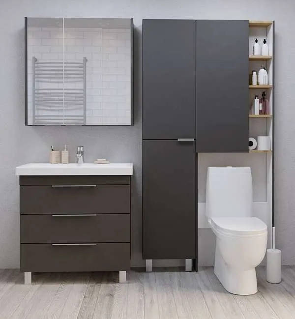 Тумба под раковину ГАУЛА/Gaula 60Н 3я черный