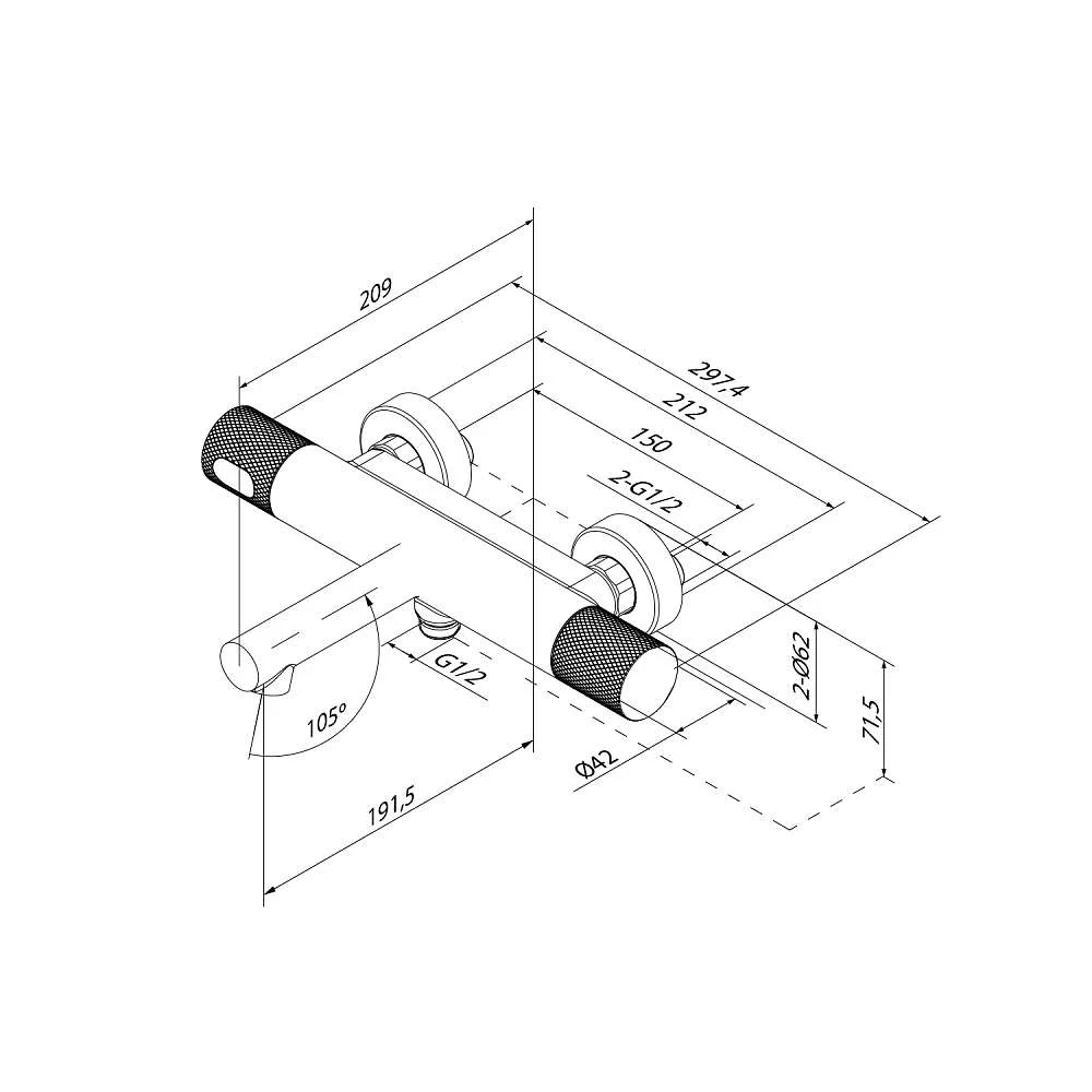 Смеситель для ванны IDDIS Дюна DUNSB02i74WA