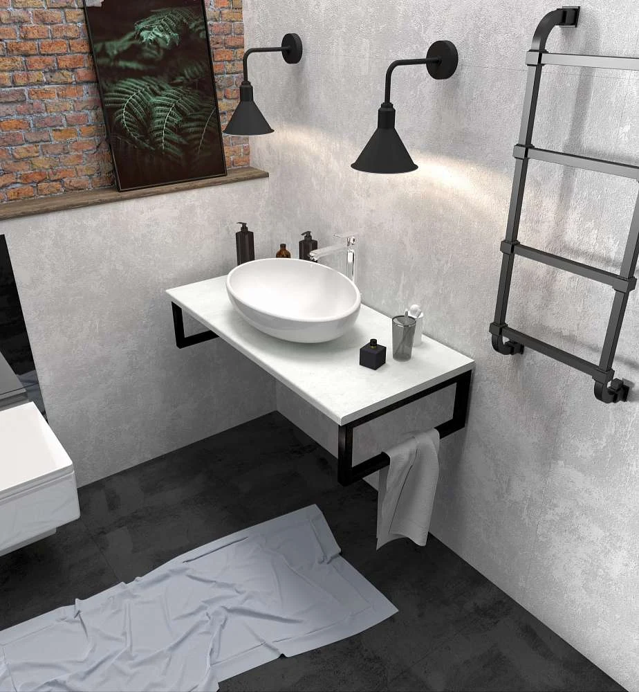 Столешница ГРАНЖ ЛОФТ/GRUNGE LOFT 90 бетон светлый