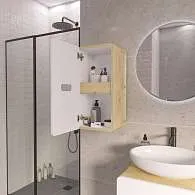 Пенал Vortex 700х350х300П 1д орех лучистый солнечный/супермат айс