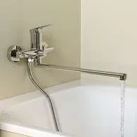 Смеситель для ванны IDDIS Zodiac X с длинным изливом ZDXSBL2i10WA