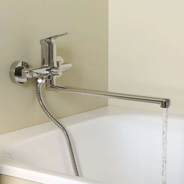 Смеситель для ванны IDDIS Zodiac X с длинным изливом ZDXSBL2i10WA