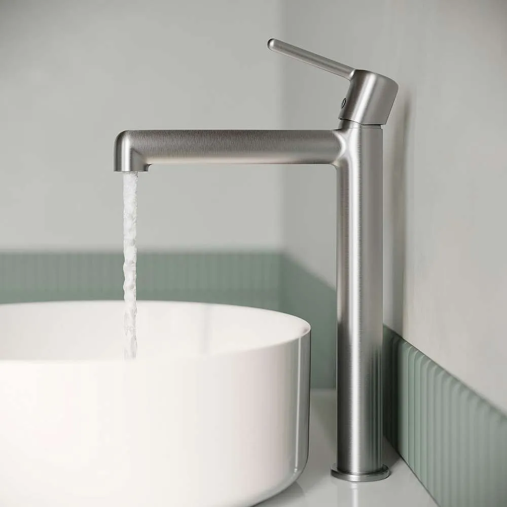 Cмеситель для раковины IDDIS Эйгер высокий хром матовый AIGBC01i01