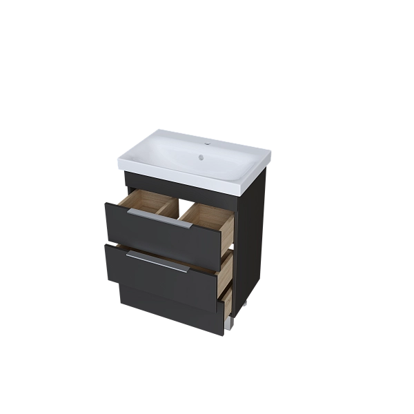 Тумба под раковину ГАУЛА/Gaula 60Н 3я черный