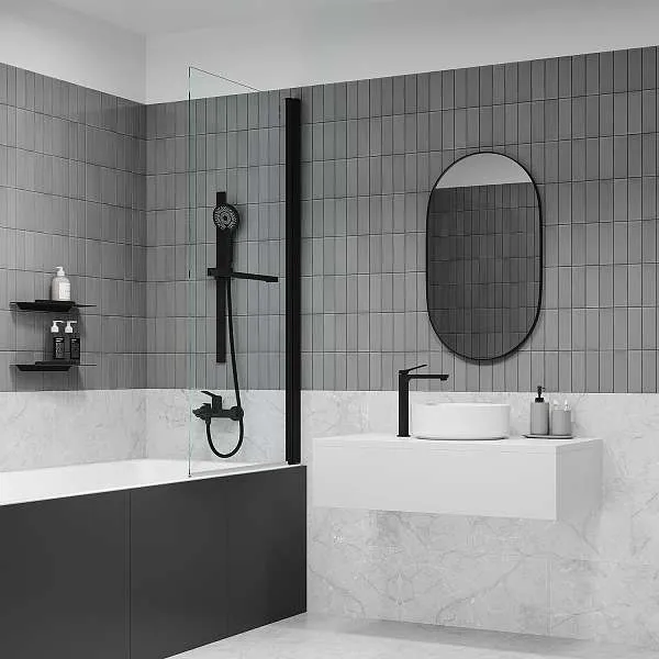 Смеситель для ванны IDDIS Parker черный матовый PARBL02i02WA