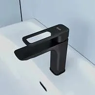 Смеситель для раковины IDDIS Slide черный SLIBL00i01