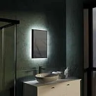 Зеркало Shape Strict (500х700х30) прямоугольник черный К01 LED датчик