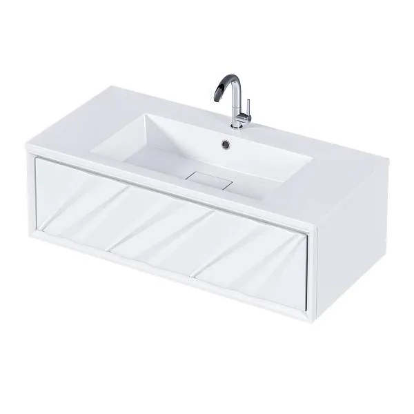 Тумба ГЛЕЙС/Glace 100П (994х300х476) 1я белый (низ)