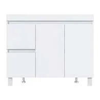 Тумба под раковину Cube 100Н 2д 2я б/к Белый глянец