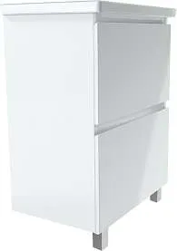 Тумба АРИС 2/New Aris 60Н 2я. белый глянец