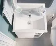 Тумба под раковину НУВО/Nuvo 60Н 1д. белый глянец