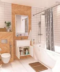 Зеркало-шкаф Mira 60 Белый глянец