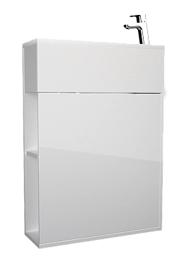 Тумба с раковиной Stretto 50П 1д. Белый глянец