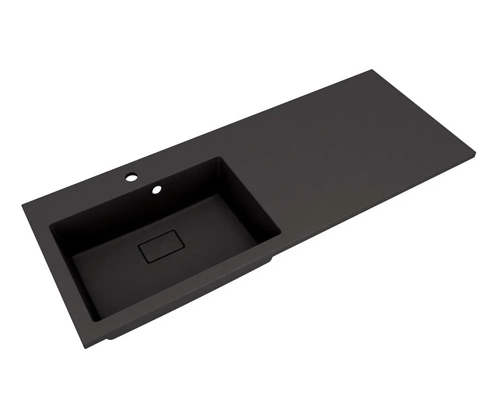 Раковина Аванти 120L (1200х480) антрацит ИК мебельная