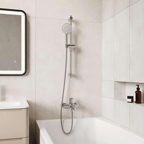 Cмеситель для ванны IDDIS Aiger, хром матовый, AIGBC00i02WA