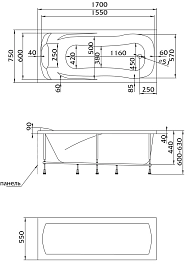 Ванна 1Marka CALYPSO 170x75