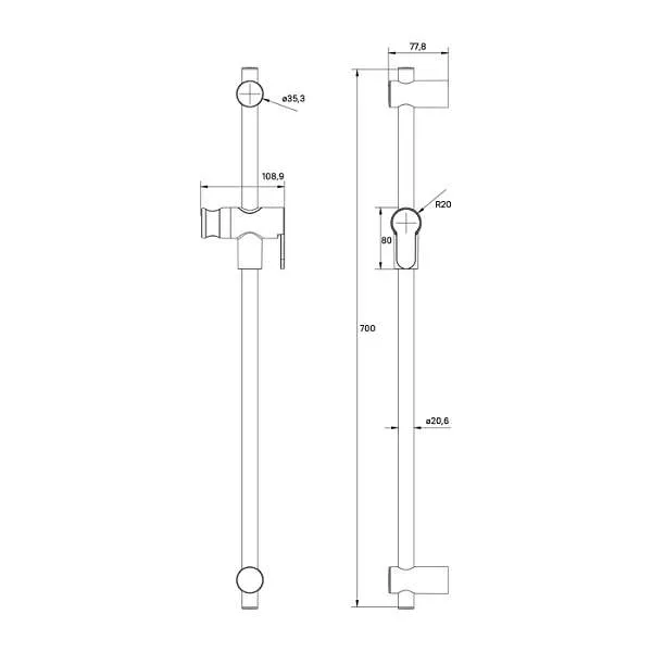 Стойка для душа IDDIS Ray RAY70C0i17