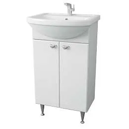 Тумба под раковину ОРИОН/Story 45Н 2д. белый глянец