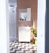 Тумба под раковину Вита 65Н 2д. белый глянец, МДФ