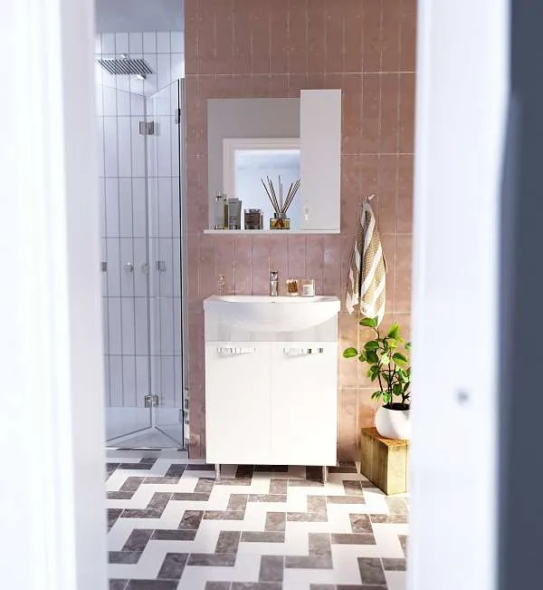 Тумба под раковину Вита 65Н 2д. белый глянец, МДФ