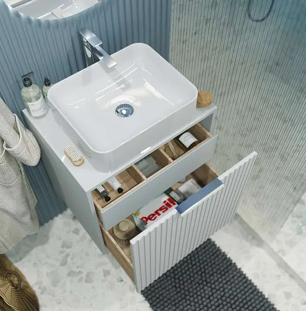 Тумба со столешницей ЭСТЕЛЬ/Estel 60П 1я белый