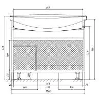 Тумба под раковину Lina New 105Н 1в.я 3д Белый глянец