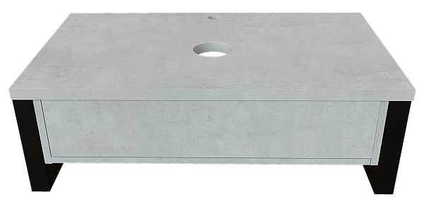 Тумба со столешницей GRUNGE LOFT 100П 1в.я Бетон светлый