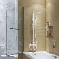 Душевая система IDDIS Ray с изливом белый матовый RAYWT3Fi06