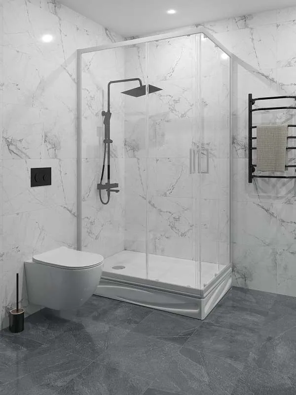 Поддон "Freya NEW" с панелями прямоуг.120*80 комплект