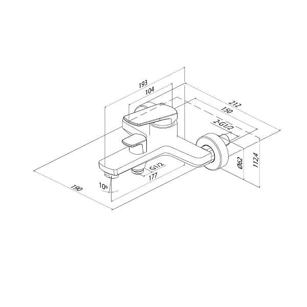 Смеситель для ванны IDDIS Ever  EVESB00i02WA