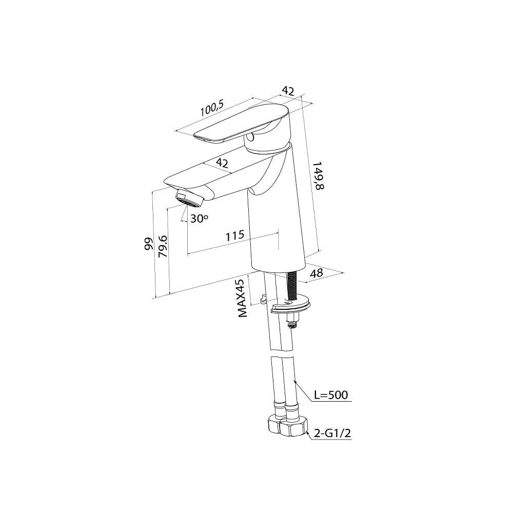 Смеситель для раковины IDDIS Клауд белый/хром CLOSB00i01