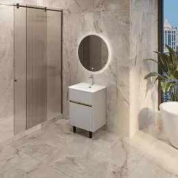 Тумба под раковину МОНА/Mona 70Н (700х870х453) 2я агатовый серый