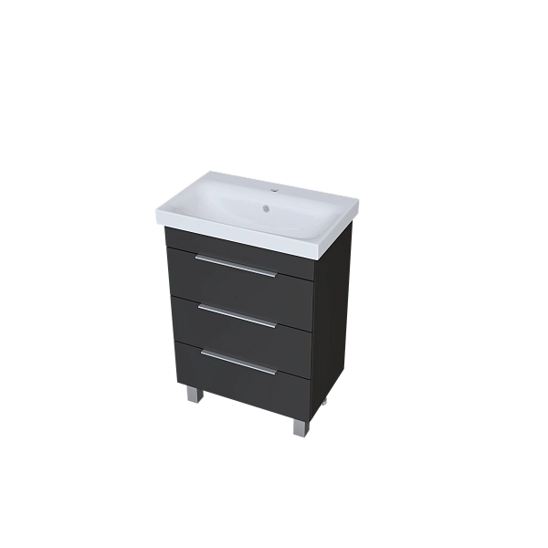 Тумба под раковину ГАУЛА/Gaula 60Н 3я черный