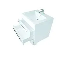 Тумба под раковину Соната 58Н 3в.я. белый глянец