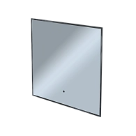 Зеркало Shape Strict (600х600х30) квадрат черный К01 LED датчик