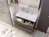 Тумба под раковину ГАУЛА/Gaula 80Н 3я черный