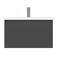 Тумба Aris mini 70П (700х440х450) 1я антрацит/монолит дарк раковина