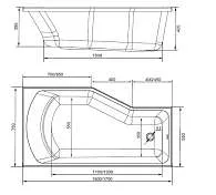 Ванна акриловая Marka One Convey 150x75