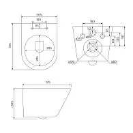 Унитаз подвесной IDDIS Calipso безободковый черный матовый CALR3BMi25
