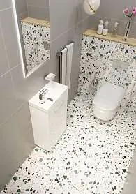 Тумба под раковину Ноктюрн 40П 1д мдф белый глянец