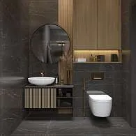 Тумба со столешницей РИТМ/Rail 90П 1я 2п серый керамогранит