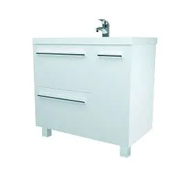 Тумба под раковину Соната 90Н 1д.2в.я.б/к белый глянец