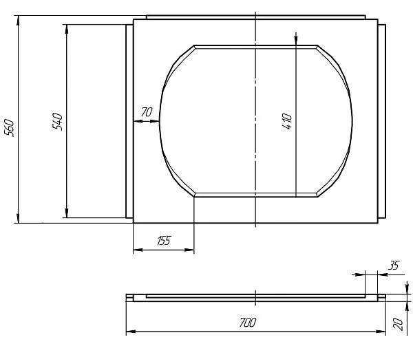 Панель 700 бок рельеф