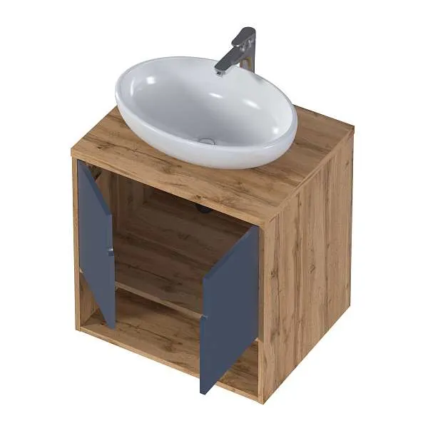 Тумба УТА/Uta 60П 2Д Шарли синий