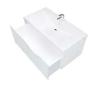 Тумба под раковину Этюд 100П 1в.я. Белый глянец