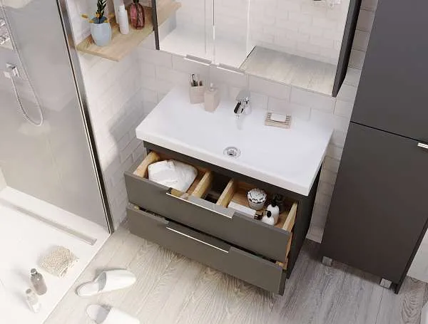 Тумба под раковину ГАУЛА/Gaula 60Н 3я черный