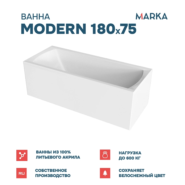 Ванна "MODERN" 180*75 Комплект Премиум