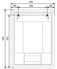 Зеркало АМУР/Amour 60 Верт. с сенсором