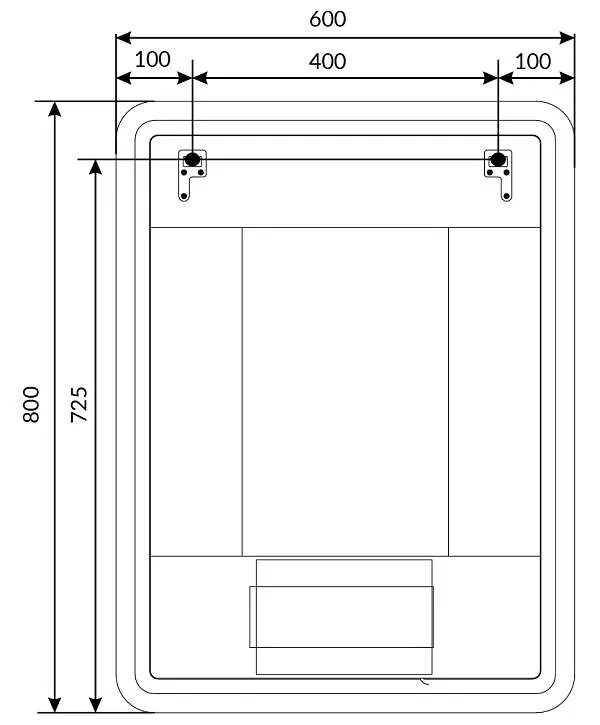Зеркало АМУР/Amour 60 Верт. с сенсором