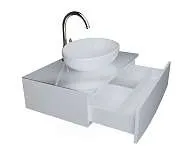 Тумба со столешницей НЕГА/Nega 80П 1в.я. белый